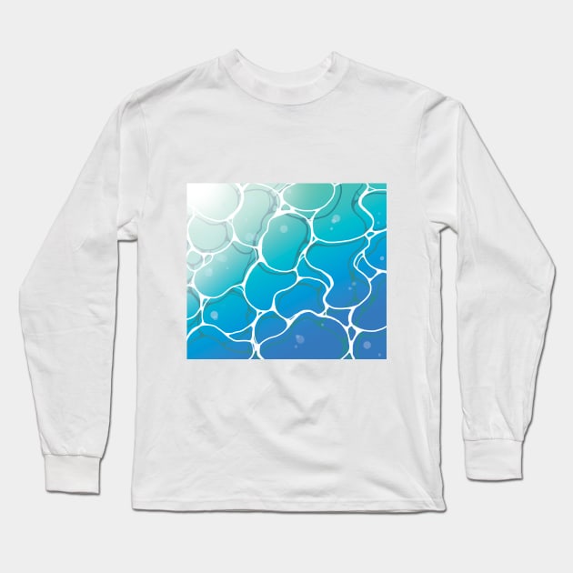 Clear Water pattern Long Sleeve T-Shirt by Witchie's